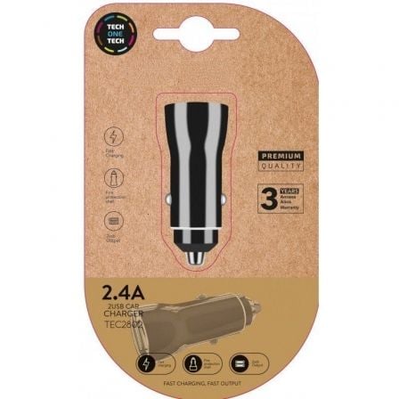 Cargador de Coche Tech One Tech TEC2802/ 2xUSB/ 2.4A_0