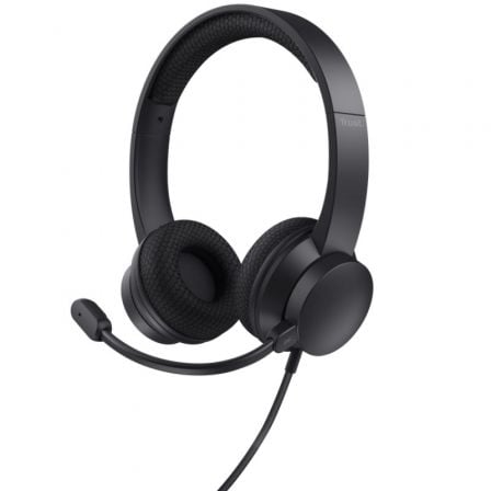 Auriculares Trust / Preto / TRU-AUR_AYDA_USB_ENC_BK