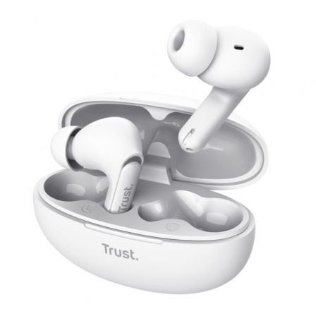 Auriculares Bluetooth Trust Yavi ENC / Brancos / 25172
