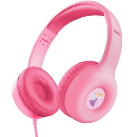 Auriculares Infantiles Trust Nouna Kids/ con Micrófono/ Rosas_0