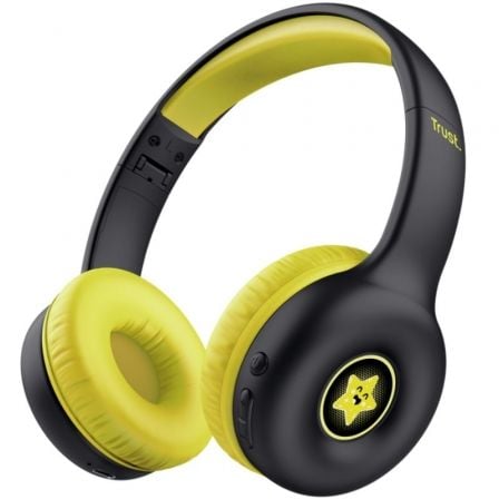 Auriculares Infantiles Inalámbricos Trust Nouna Kids/ con Micrófono/ Negros_0