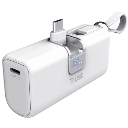 Powerbank 5000mAh Trust Pacto 26105/ 18W/ Blanca_0