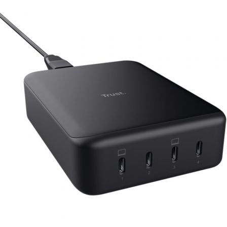 Cargador de Sobremesa Trust Maxo/ 4xUSB Tipo-C/ 240W/ Compatible con Portátiles_0
