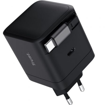Cargador de Pared Trust Maxo 65W/ 1xUSB Tipo-C/ Incluye Cable USB Tipo-C Retráctil/ 65W_0