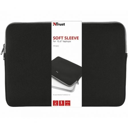 Funda Trust Primo para Portátiles hasta 15.6"/ Negra_0