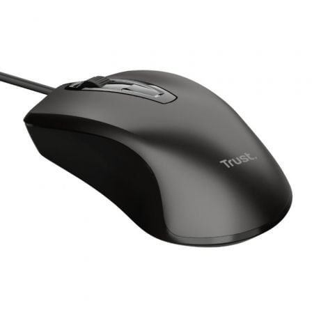 Ratón Trust / Até 1200 DPI / Preto / TRU-MOU_24657