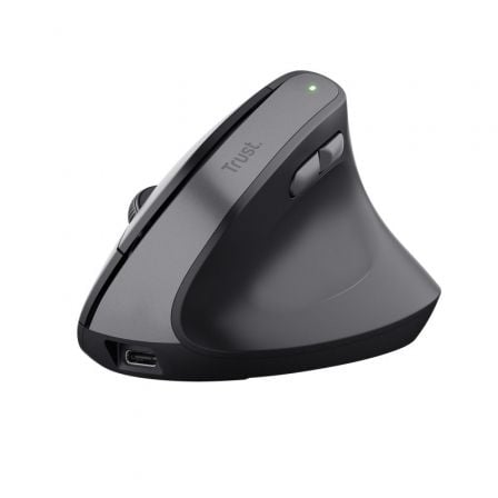 Ratón Ergonómico Inalámbrico Trust / Preto / Bayo II / Batería recargable / Até 2400 DPI