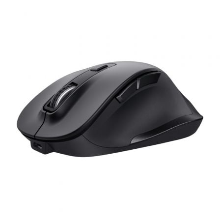Ratón Ergonómico Inalámbrico Trust / Eco / Bateria recarregável / Até 2400 DPI / Preto / TRU-MOU_FYDA_WIR_ECO_BK