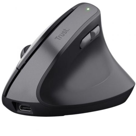 Ratón Ergonómico Inalâmbrico Trust / Preto / até 2400 DPI / Bateria Recargável / TRU-MOU_TM-270
