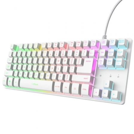 Teclado Gaming Trust Gaming GXT 833 Thado TKL 25896/ Blanco_0