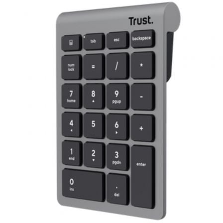 Teclado Numérico Inalámbrico Trust Xalas Wireless/ Plata_0