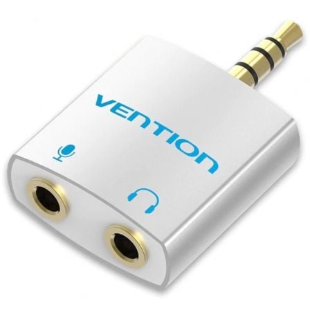 Adaptador Audio Vention BDBW0/ Jack 3.5 Macho - 2x Jack 3.5 Hembra/ Blanco_0