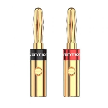 Adaptador/ Conector Banana Vention BFDJ0-2/ Cable de Audio Hembra - Banana Macho/ 2 uds/ Dorado_0