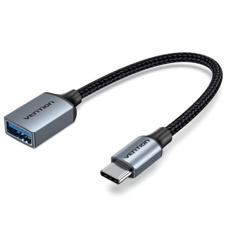 Cabo USB 2.0 Vention / Tipo-C Macho - Hembra / 15cm / Preto / VEN-ADP_CCXHB