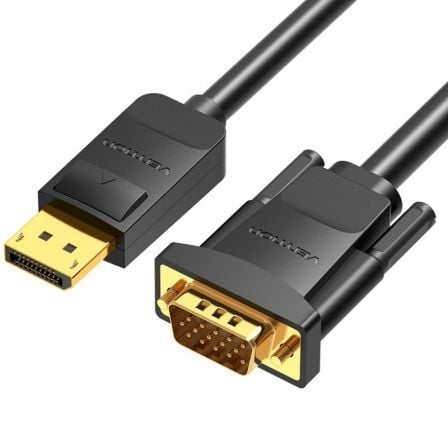 Cable Conversor Vention HBLBJ/ VGA Macho - DisplayPort Macho/ 5m/ Negro_0