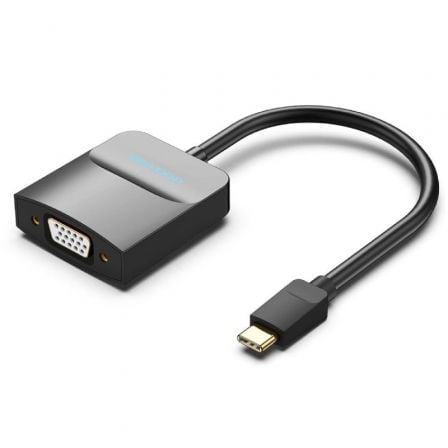 Adaptador USB Tipo-C VENTION / Tipo-C Macho - VGA Hembra / Preto / TDDBB