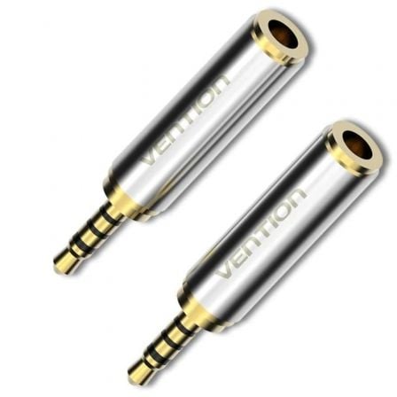 Adaptador Jack Vention VAB-S02/ Jack 2.5 Macho - Jack 3.5 Hembra/ Plata_0