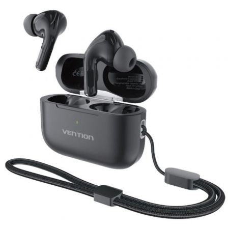 Auriculares Bluetooth Vention Echo Lite E11 con estuche de carga/ Autonomía 6h/ Negros_0