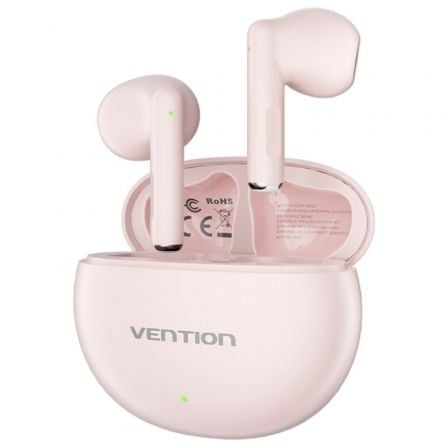 Auriculares Bluetooth Vention ELF 06 NBKP0 con estuche de carga/ Autonomía 6h/ Rosas_0