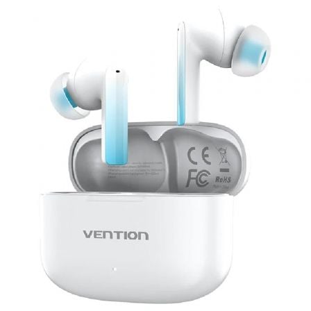 Auriculares Bluetooth Vention / Branco / ELF E04 NBIW0 / Autonomia 6h