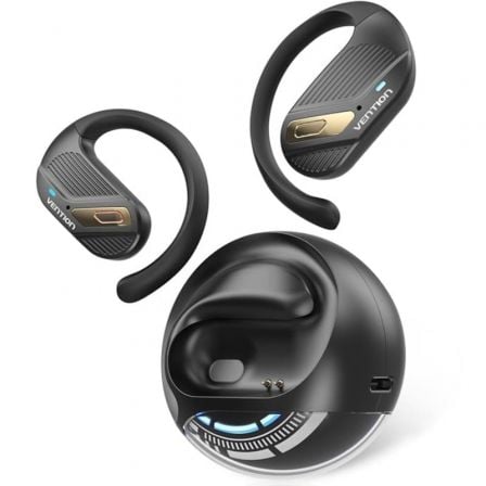 Auriculares Deportivos Bluetooth Vention Open Ear OpenBeat O12 NBUB0 con estuche de carga/ Negros_0