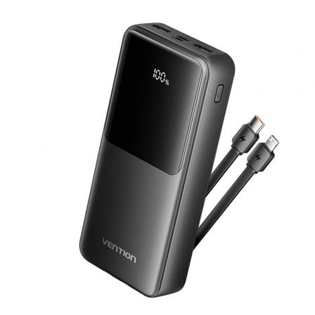 Powerbank 20000mAh Vention FHPB0/ 22.5W/ Negra/ Incluye Cable USB TIpo-C y Lightning_0