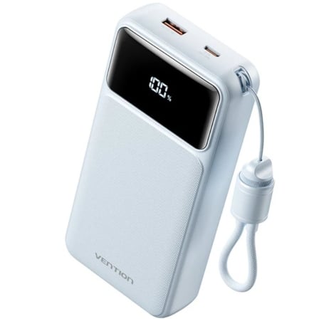 Powerbank 20000mAh Vention XGYL0-40-TY/ 22.5W/ Azul/ Incluye Cable USB Tipo-C_0