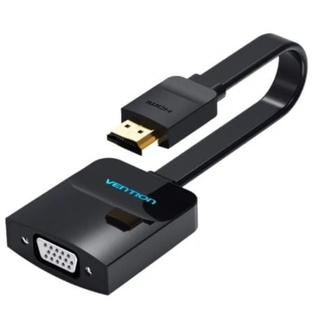 Cabo Conversor Vention 74345 / HDMI Macho / VGA Hembra / Jack 3.5 Hembra / 15cm / Preto