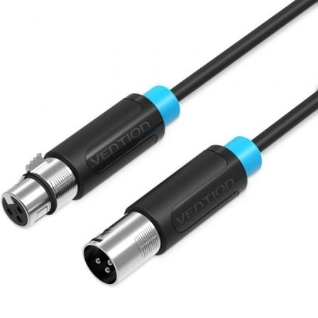 Cable Estéreo Vention BBFBL/ XLR Macho - XLR Hembra/ 10m/ Negro_0