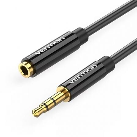 Cable Estéreo Vention BBZBF/ Jack 3.5 Macho - Jack 3.5 Hembra/ 1m/ Negro_0
