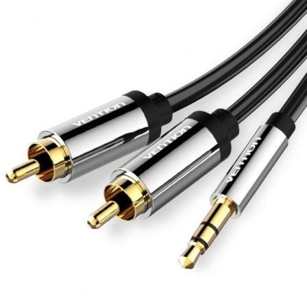 Cable Estéreo Vention BCFBL/ Jack 3.5 Macho - 2x RCA Macho/ 10m/ Negro_0