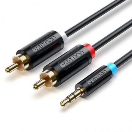 Cable Estéreo Vention BCLBF/ Jack 3.5 Macho - 2x RCA Macho/ 1m/ Negro_0