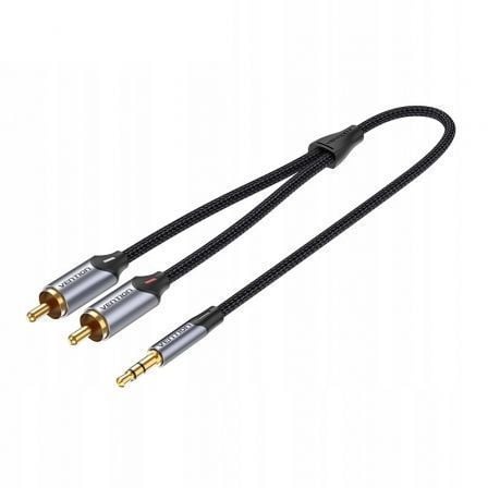 Cable Estéreo Vention BCNBI/ Jack 3.5 Macho - 2x RCA Macho/ 3m/ Gris_0