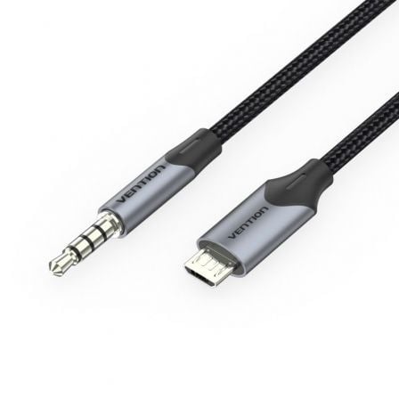 Cable Conversor Estéreo Vention BDGBF/ MicroUSB Macho - Jack 3.5 Macho/ 1m/ Negro_0