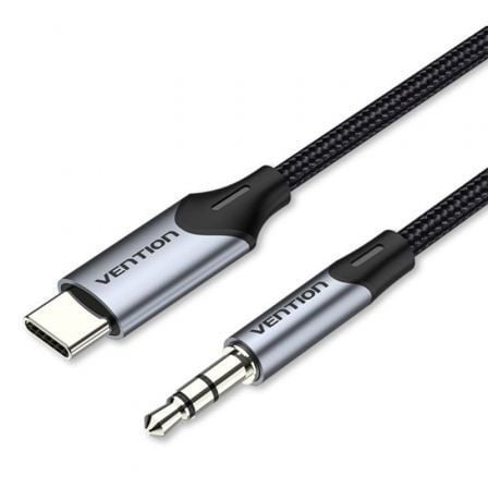 Cable Conversor Audio Vention BGKHF/ USB Tipo-C Macho - Jack 3.5 Macho/ 1m/ Gris_0