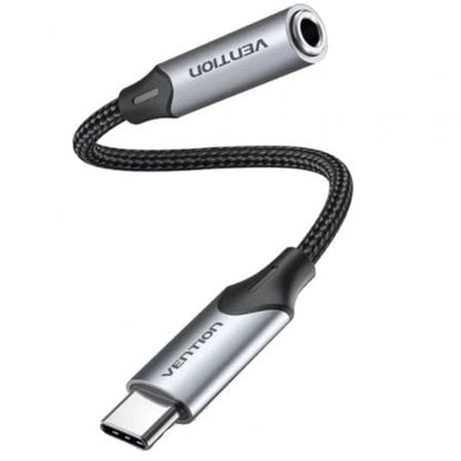 Conversor Vention BGMHF/ Jack 3.5 Hembra - USB Tipo-C Macho/ 1m/ Gris_1