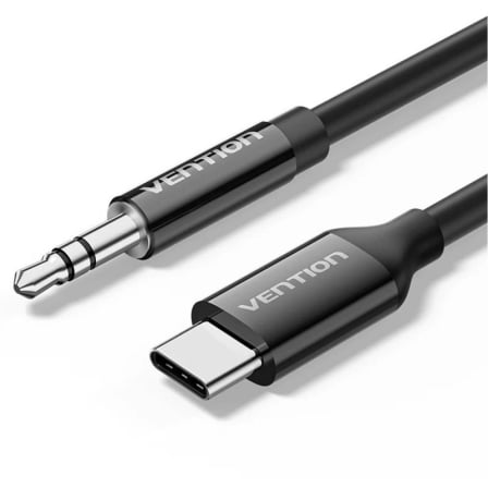 Cable Conversor Audio Vention BIFBF/ USB Tipo-C Macho - Jack 3.5 Macho/ 1m/ Gris_0
