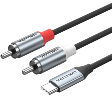 Cable Estéreo Vention BIKHH/ USB Tipo-C Macho - 2x RCA Macho/ 2m/ Gris_0