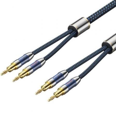 Cable Estéreo Vention BLBLI/ 2x Banana Macho - 2x Banana Macho/ 3m/ Azul y Negro_0