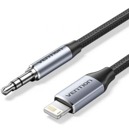 Adaptador Audio Vention BMCHF/ Jack 3.5 Macho - Lightning Macho/ 1m/ Gris_0