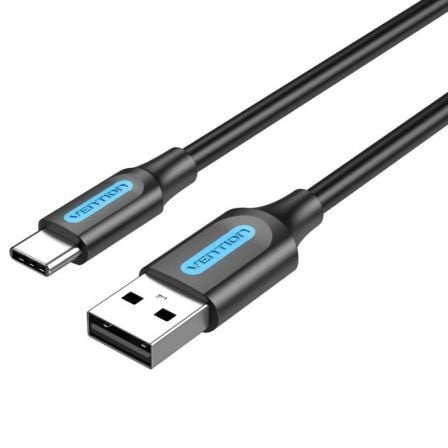 Cabo USB-A 2.0 para USB-C 3A 0.5M Preto / VENTION
