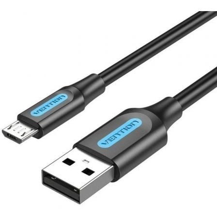 Cabo USB 2.0 Vention / MicroUSB Macho / Até 60W / 480Mbps / 25cm / Preto / COLBC