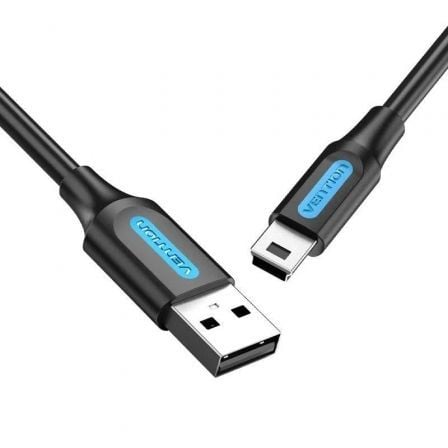 Cabo USB 2.0 Vention COMBI / MiniUSB Macho / 3m / Até 10W / Preto / VEN-CAB_COMBI