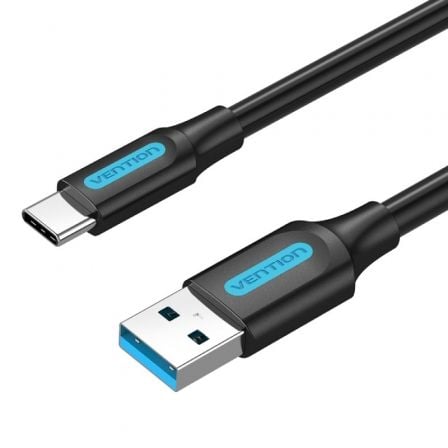 Cable USB 3.0 Tipo-C Vention COZBF/ USB Macho - USB Tipo-C Macho/ Hasta 60W/ 5Gbps/ 1m/ Negro_0