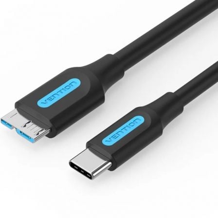 Cabo USB 3.0 Vention / MicroUSB Macho - USB Tipo-C Macho / 5Gbps / 50cm / Preto / VEN-CAB_CQABD