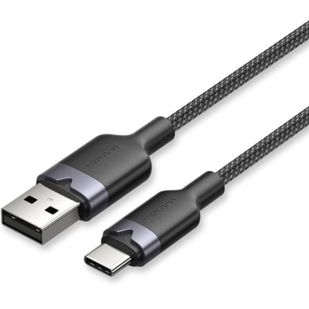 Cable USB 2.0 Tipo-C Vention CTNBF/ USB Tipo-C Macho - USB Macho/ Hasta 60W/ 480Mbps/ 1m/ Negro_0