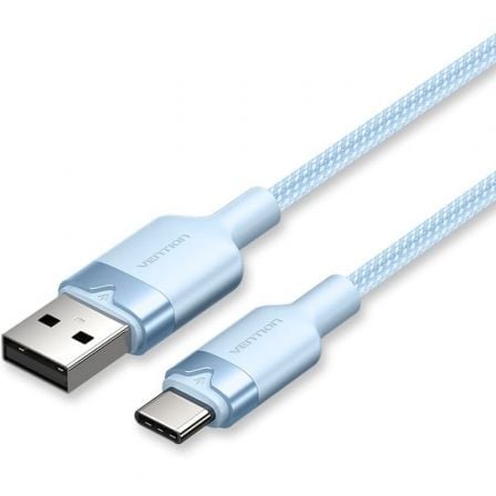 Cable USB 2.0 Tipo-C Vention CTNLH/ USB Tipo-C Macho - USB Macho/ Hasta 60W/ 480Mbps/ 2m/ Azul_0