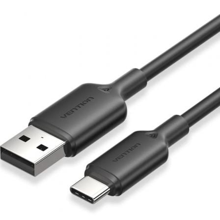 Cable USB 2.0 Tipo-C Vention CTQBH/ USB Tipo-C Macho - USB Macho/ Hasta 60W/ 480Mbps/ 2m/ Negro_0