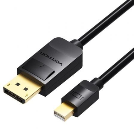 Cable Conversor Vention / Mini DisplayPort Macho - DisplayPort Macho / 1.5m / Preto / VEN-CAB_HAABG