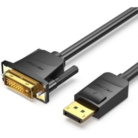 Cabo Conversor Vention HAFBF / DisplayPort Macho para DVI Macho / 1m / Preto